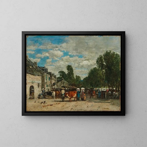 Beurs in Bretagne - Eugène Boudin — ingelijst kunstwerk aan de muur