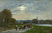 Hôpital-Camfrout dorp en estuarium - Eugène Boudin — weergave van het kunstwerk