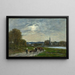 Hôpital-Camfrout dorp en estuarium - Eugène Boudin — ingelijst kunstwerk aan de muur