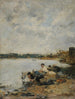 La Touques 's Ochtends - Eugène Boudin — weergave van het kunstwerk