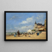 De Trouville-strand - Eugène Boudin — ingelijst kunstwerk aan de muur