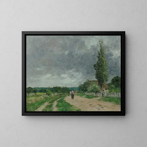 De route van Deauville - Eugène Boudin — ingelijst kunstwerk aan de muur