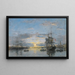 Le Havre, de voorhaven bij zonsondergang - Eugène Boudin — ingelijst kunstwerk aan de muur