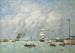 Le Havre, ingang van de haven - Eugène Boudin — weergave van het kunstwerk