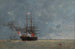 Le Havre, schepen op volle zee - Eugène Boudin — weergave van het kunstwerk