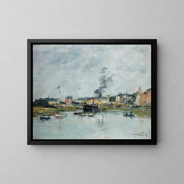 Le Port de Trouville - Eugène Boudin — ingelijst kunstwerk aan de muur