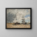 Het strand van Trouville, eb - Eugène Boudin — ingelijst kunstwerk aan de muur