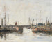 De Trouville-ingang - Eugène Boudin — weergave van het kunstwerk
