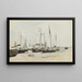Les Bateaux - Eugène Boudin — ingelijst kunstwerk aan de muur