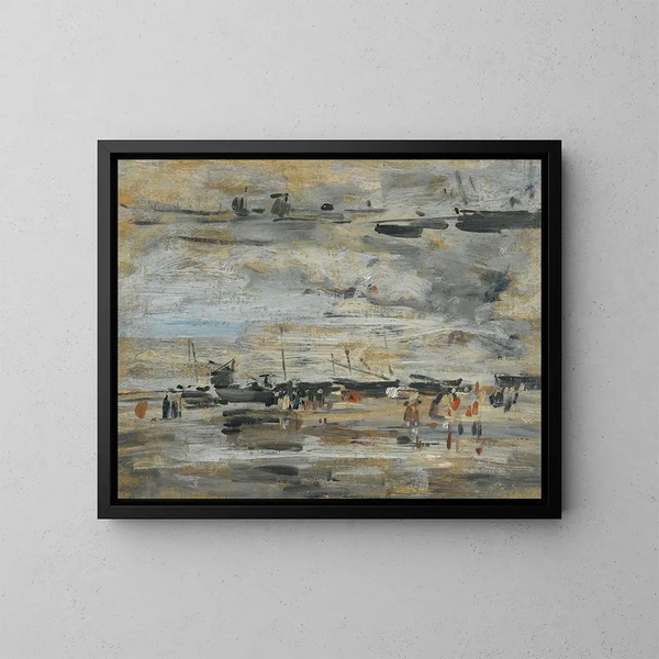 Mare Basse étude - Eugène Boudin — ingelijst kunstwerk aan de muur