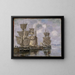 schepen in de haven van Honfleur - Eugène Boudin — ingelijst kunstwerk aan de muur