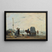 op het strand in Trouville - Eugène Boudin — ingelijst kunstwerk aan de muur