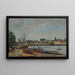 van haven en stad Paimpol - Eugène Boudin — ingelijst kunstwerk aan de muur