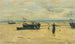 stranden gestrand - Eugène Boudin — weergave van het kunstwerk