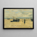 stranden gestrand - Eugène Boudin — ingelijst kunstwerk aan de muur