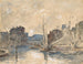 Haven van Rotterdam - Eugène Boudin — weergave van het kunstwerk