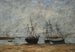 Portrieux de haven bij laag water - Eugène Boudin — weergave van het kunstwerk