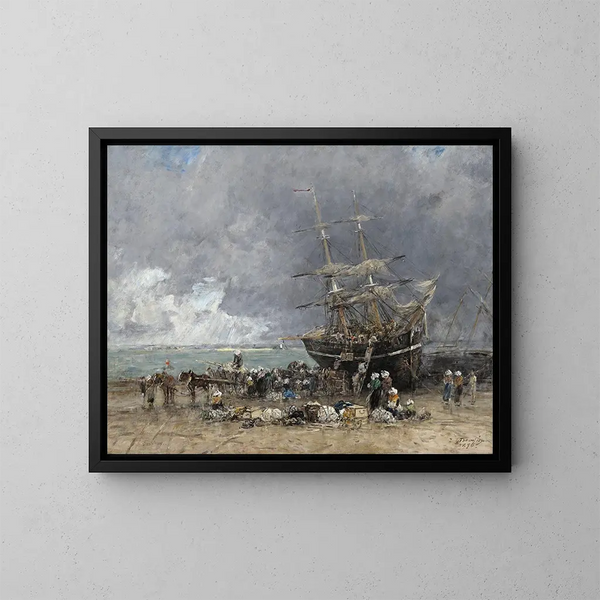Retour du Terre-Neuvier - Eugène Boudin — ingelijst kunstwerk aan de muur