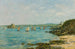 Rivage Douarnenez Visboten in de baai - Eugène Boudin — weergave van het kunstwerk