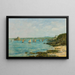 Rivage Douarnenez Visboten in de baai - Eugène Boudin — ingelijst kunstwerk aan de muur