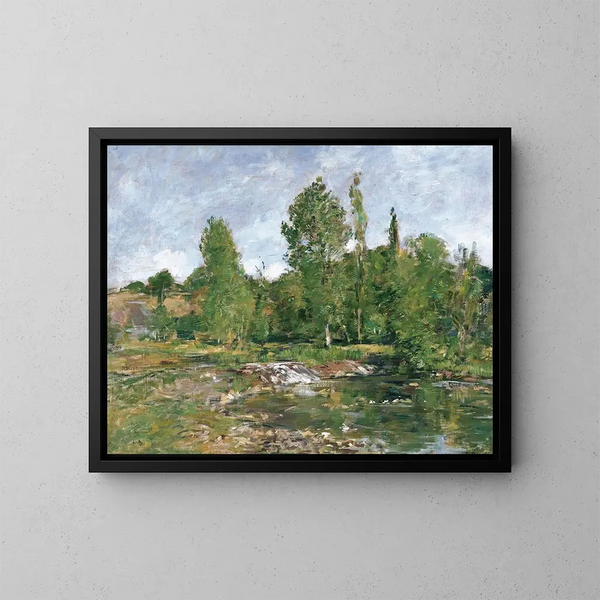 Saint-Cénery en de vijver - Eugène Boudin — ingelijst kunstwerk aan de muur