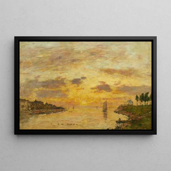 Saint-Valery-sur-Somme, de monding van de Somme - Eugène Boudin — ingelijst kunstwerk aan de muur
