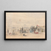 Strandscène Deauville - Eugène Boudin — ingelijst kunstwerk aan de muur