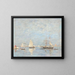 Vertrek van de boten in Saint-Vaast-la-Hougue - Eugène Boudin — ingelijst kunstwerk aan de muur