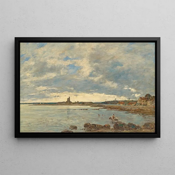 Saint-Vaast-la-Hougue - Eugène Boudin — ingelijst kunstwerk aan de muur