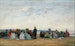 Het strand bij Trouville - Eugène Boudin — weergave van het kunstwerk