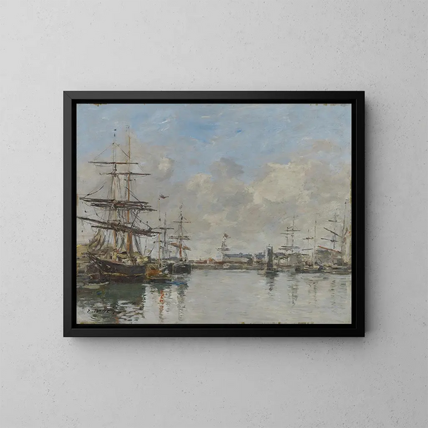 Le Port du Havre - Eugène Boudin — ingelijst kunstwerk aan de muur