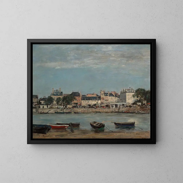 Le Port de Trouville - Eugène Boudin — ingelijst kunstwerk aan de muur