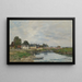 Touques de oude haven bij laagwater - Eugène Boudin — ingelijst kunstwerk aan de muur