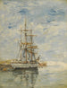 Drie-mast bij anker - Eugène Boudin — weergave van het kunstwerk