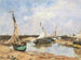 van Trouville boten tussen de pieren - Eugène Boudin — weergave van het kunstwerk
