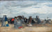 Trouville Strandscène (Casconflict) - Eugène Boudin — weergave van het kunstwerk