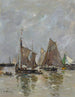 Trouville, de uitrusting van de sardinevissers - Eugène Boudin — weergave van het kunstwerk