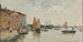 Venetië de kade en de kerk San Biagio - Eugène Boudin — weergave van het kunstwerk