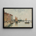 Venetië de kade en de kerk San Biagio - Eugène Boudin — ingelijst kunstwerk aan de muur