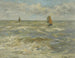 Zeilboten op zee - Eugène Boudin — weergave van het kunstwerk