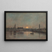van Vue du port de Trouville au crépuscule - Eugène Boudin — ingelijst kunstwerk aan de muur
