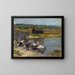 van Laveuses au bord de l'étang - Eugène Boudin — ingelijst kunstwerk aan de muur