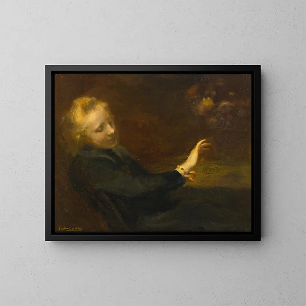 La nouvelle montre-bracelet - Eugène Carrière — framed artwork on a wall