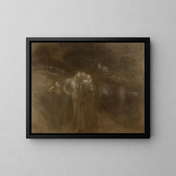 Les jeunes mères - Eugène Carrière — framed artwork on a wall