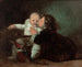 De Kus - Eugène Carrière — weergave van het kunstwerk