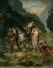 Angélique et le blessé Médor - Eugène Delacroix — weergave van het kunstwerk