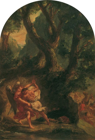 Eugne Delacroix - Jakob ringt mit dem Engel.webp