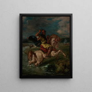 Eugne Delacroix - Moroccan Horseman Crossing a Ford.webp