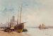Boten in de haven - Eugène Galien-Laloue — weergave van het kunstwerk