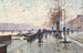 Figuren aan de Quai du Louvre Parijs - Eugène Galien-Laloue — weergave van het kunstwerk